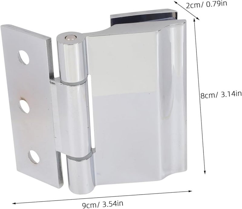 Balacoo Heavy Duty Glass Door Hinge Clamp Set Corrosion Resistant Easy Install - Image 2